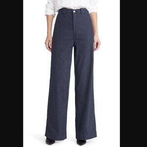 AG Deven Tailored High Waist Wide Leg Pants (Gunpowder)